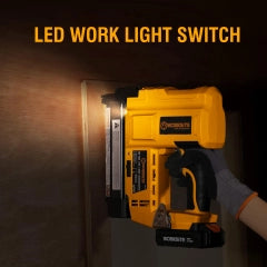 WORKSITE 2-In-1 Brad Nailer Stapler 18 Gauge Battery Powered Portable Nail Gun Compatible with 3/4 WORKSITE 2-In-1 Brad Nailer Stapler 18 Gauge Battery Powered Portable Nail Gun Compatible with 3/4